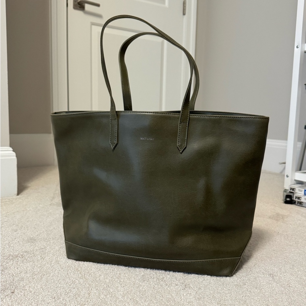 Matt & Nat Green Vegan Leather Tote Bag